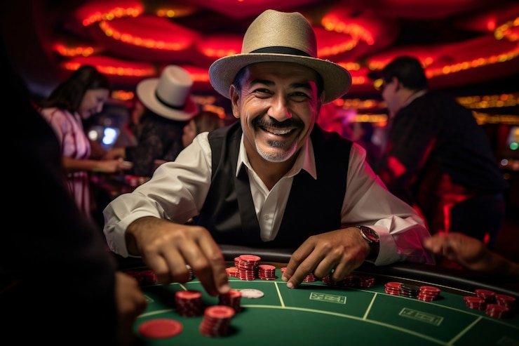 Tampilan meja live dealer abu togel dengan blackjack dan roulette